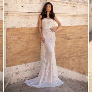 NWT ALAMOUR THE LABEL  PARTY WEDDING BRIDAL DRESS SEQUIN PROM DRESS